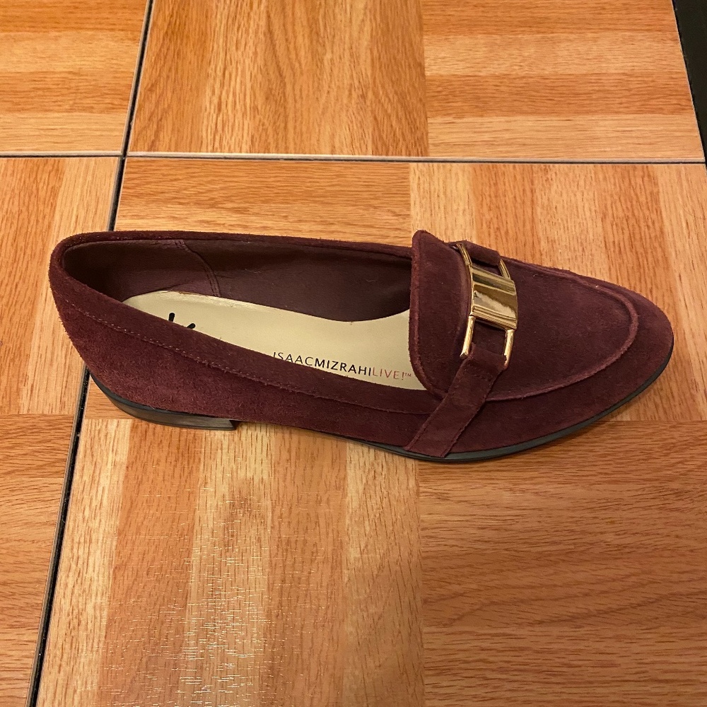 Dark plum vintage loafers